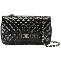 Retro Chanel Patent Leather Quilted Bag