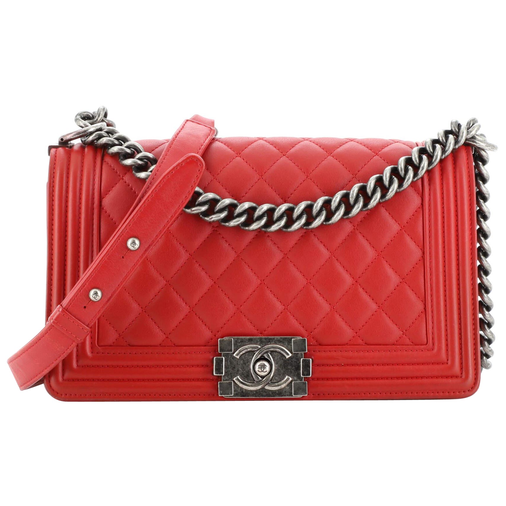 Chanel Classic Double Flap Bag Chevron Lambskin Jumbo For Sale at