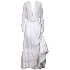 Vintage Edwardian Lace inserted Petticoat