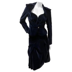 Vintage Vivienne Westwood Velvet Bustier & Skirt Suit