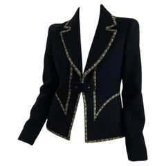F/W 2002 Vintage Gianni Versace Couture Black Blazer 42 - 6 *New with tags*
