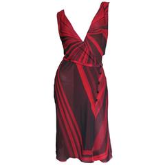 Gianni Versace Plunge Wrap Dress
