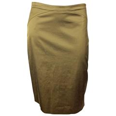 Etro Gold/Olive Iridescent Pencil Skirt