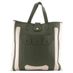 Hermes Petit H Monsieur B Tote Toile and Leather GM