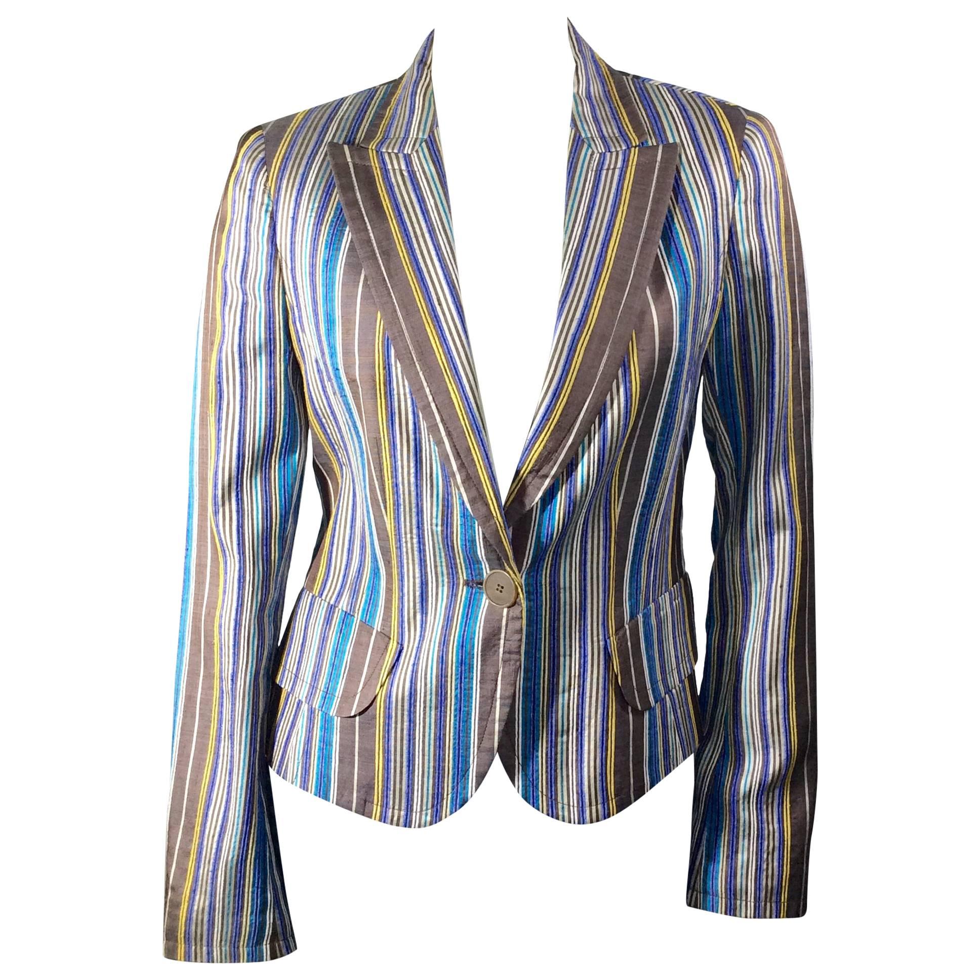 Akris Multicolor Striped Blazer  For Sale