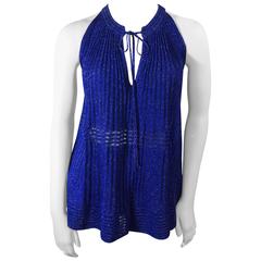 Missoni Royal Blue with Silver Sleeveless Top