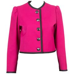 Deep Pink Saint Laurent Jacket 1
