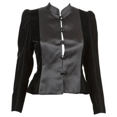 Vintage Couture Numbered Saint Laurent Black Jacket