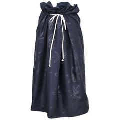 Comme des Garcons Navy Floral Dirndl Skirt 1996 2