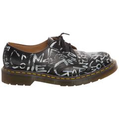 Comme des Garcons By Dr. Martens Men's Leather Graffiti Print Derby Shoes