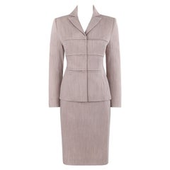 GIVENCHY Couture A/W 1998 ALEXANDER McQUEEN 2pc Tailored Blazer Skirt Suit Set