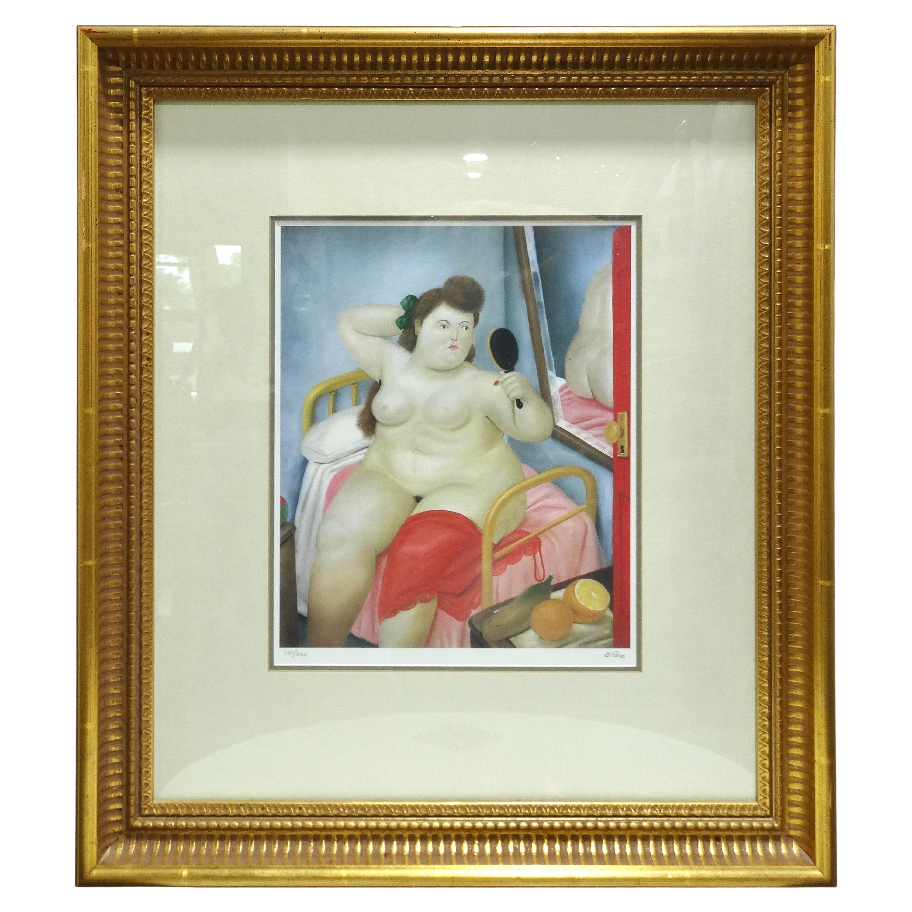 Fernando Botero B. 1932 'La Toilette' Framed Art