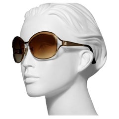 New Fendi Gold Aviator Sunglasses with Case