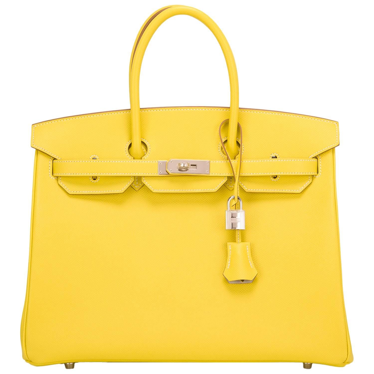 Hermes Lime Epsom Bicolor Candy Birkin 35cm Palladium Hardware at 1stDibs