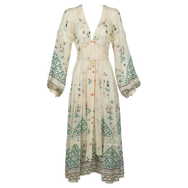 Chloe Embroidered Chiffon Gown with Vest at 1stDibs