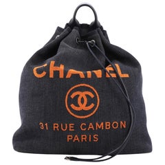 Chanel Deauville Backpack Denim Large