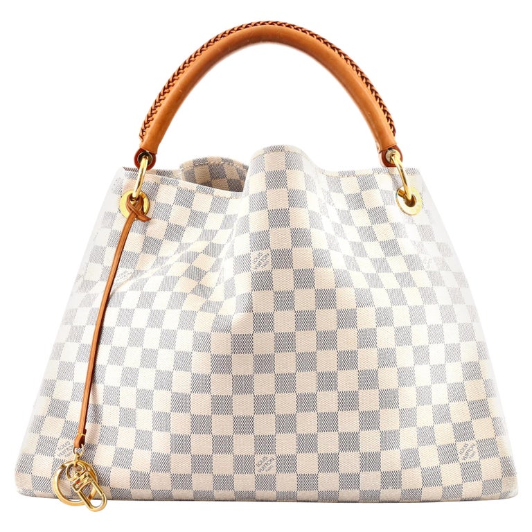 Louis Vuitton, Bags, Louis Vuitton Artsy Mm Damier Azur Hobo Shoulder  Tote Handbag Dust Bag