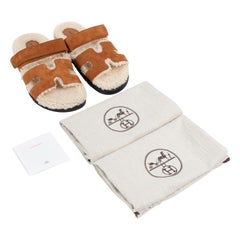 Hermès Chypre Shearling Sandals - Size 37