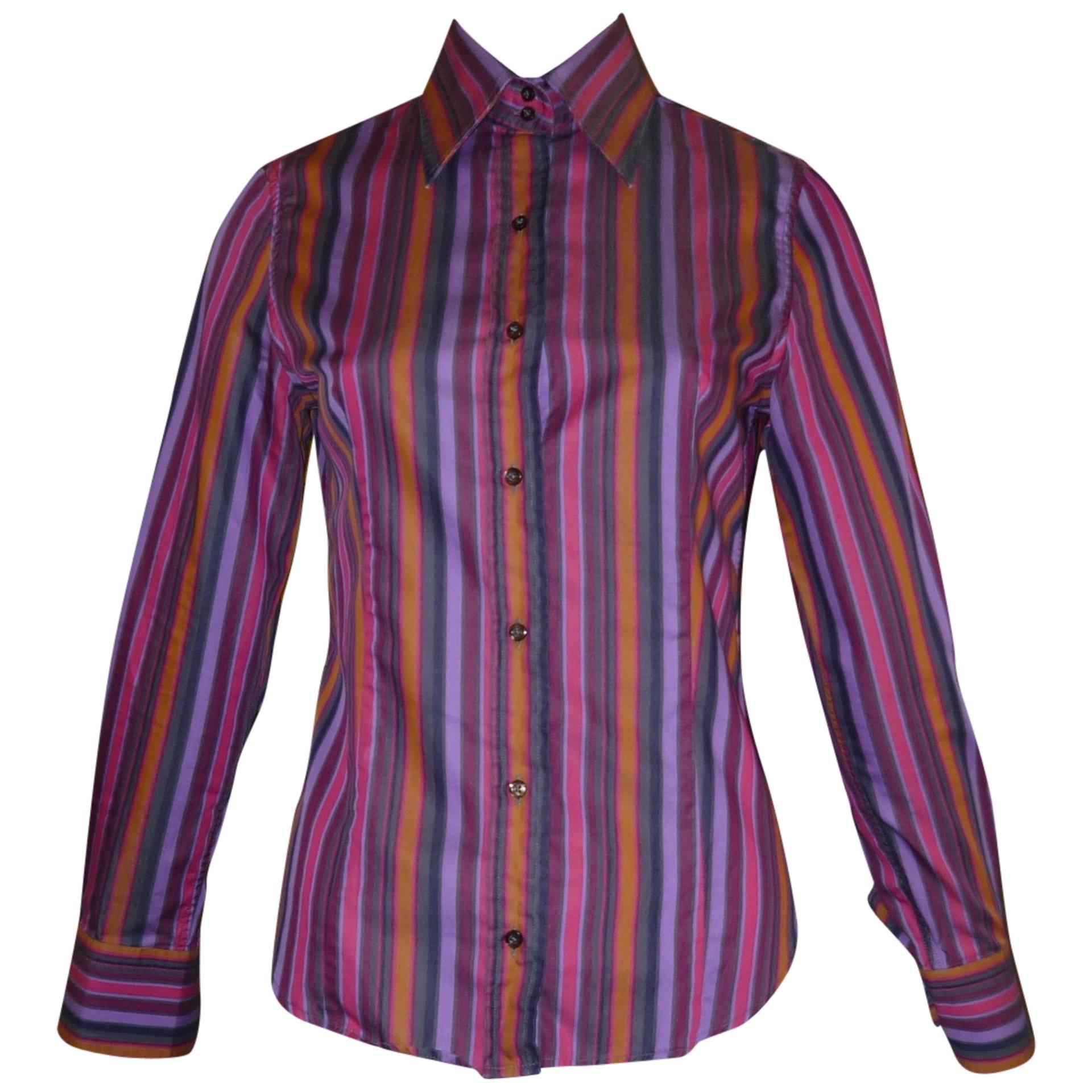 Etro Cotton Striped Shirt (42 ITL)