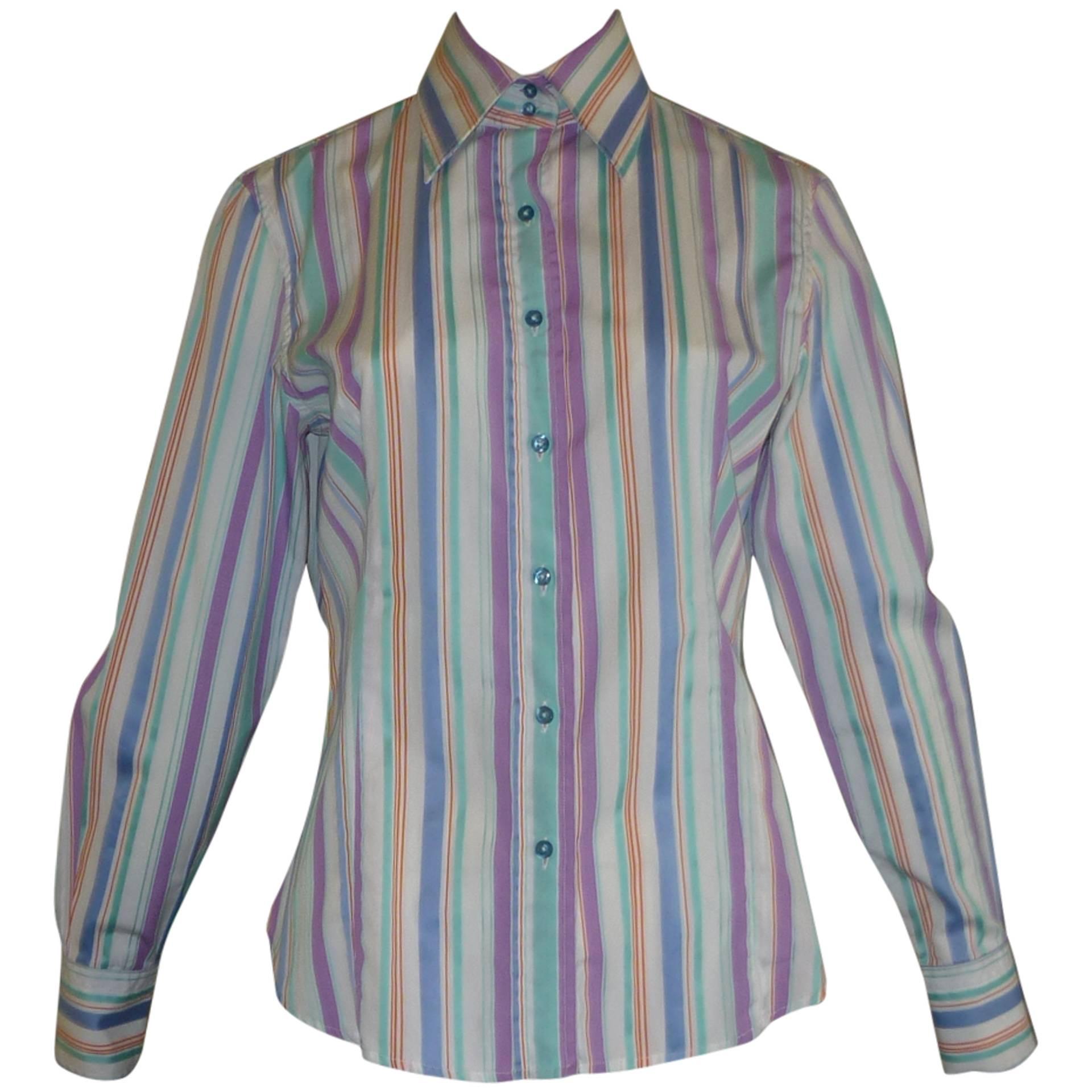 Etro Cotton Striped Shirt (46 ITL)