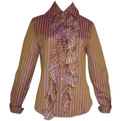 ETRO Cotton Shirt with Detachable Frill (46 ITL)