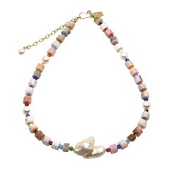 Mellifiori Pink Opal & Necklace