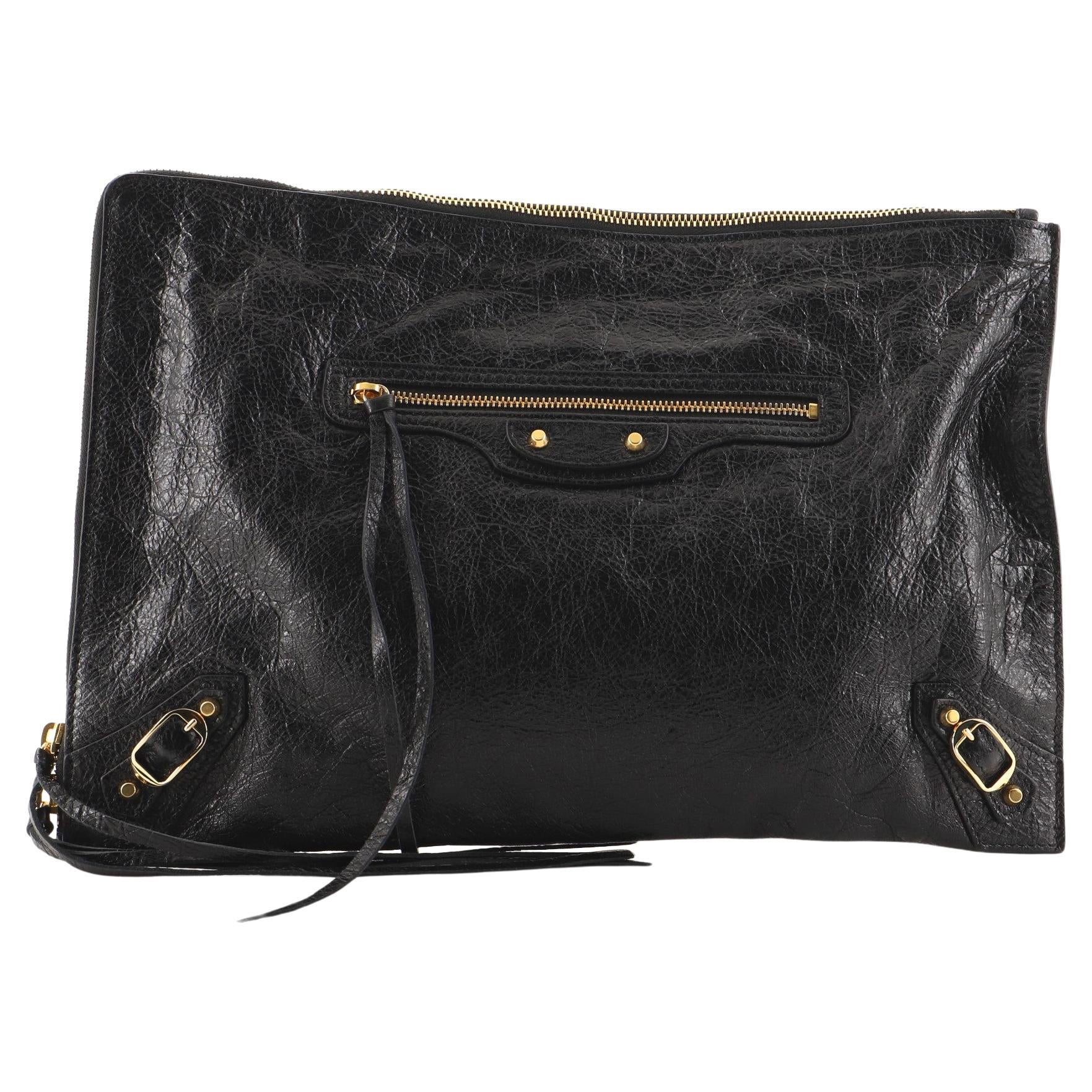 balenciaga black clutch