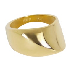 Modernist Dome Ring, 18 Carat Gold Plated Recycled Silver (Medium)