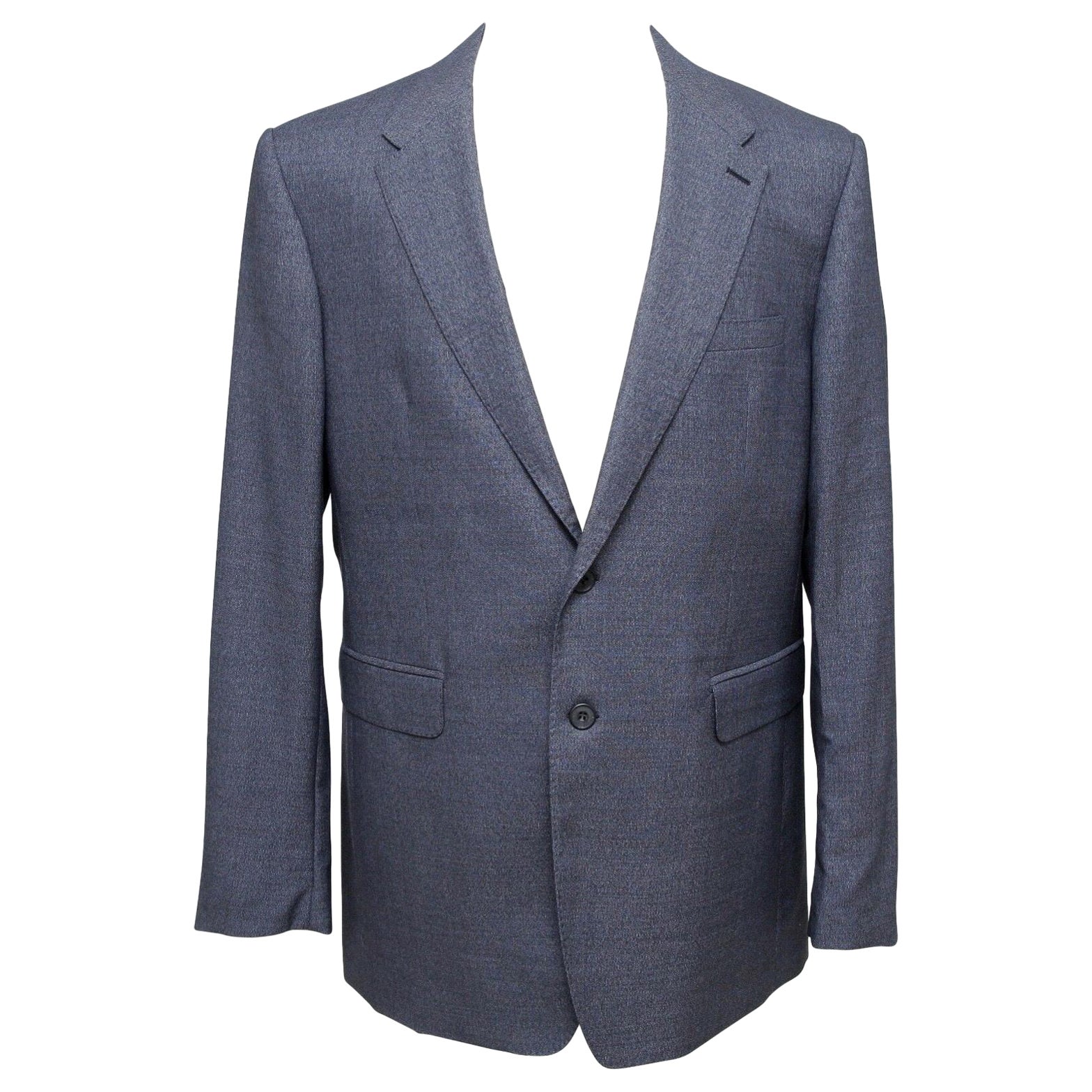 BURBERRY LONDON Men's Wool Blazer Jacket Blue Sz 54R For Sale at 1stDibs