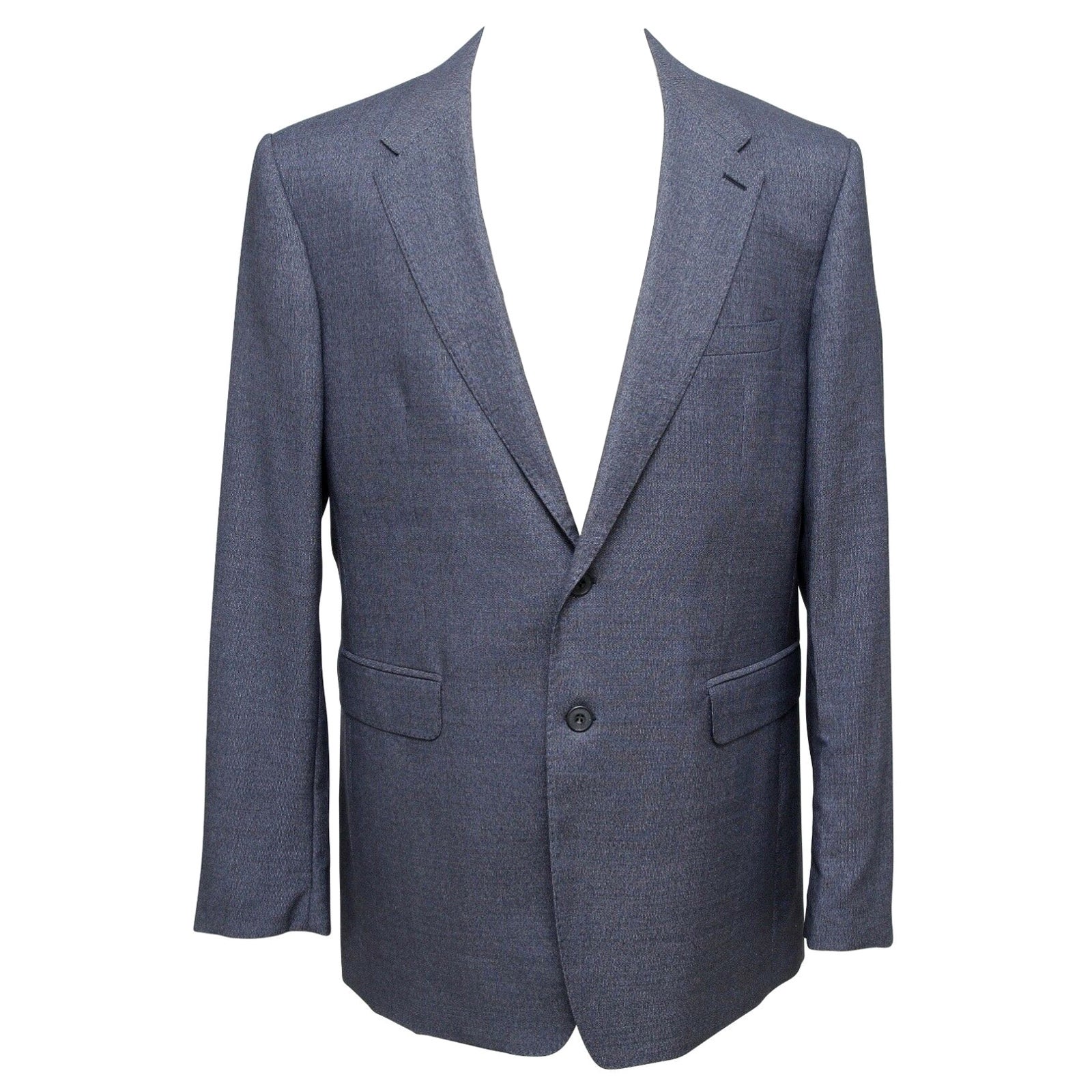 Blazer en laine bleu BURBERRY LONDON pour hommes, taille 54R en vente