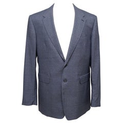 Used BURBERRY LONDON Men's Wool Blazer Jacket Blue Sz 54R