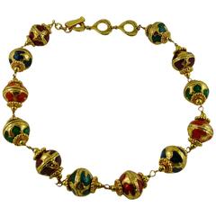 Yves Saint Laurent YSL Vintage Russian Style Enamel Necklace 1