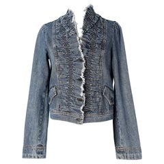 Denim jacket with gathers in the middle front Plein Sud Jeans