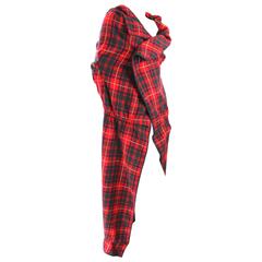Comme des Garcons AD 1999 Gold Lurex and Tartan Runway Cloak 7