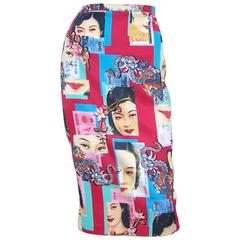Dolce & Gabbana Vintage Chinese Advertising D&G Pencil Skirt
