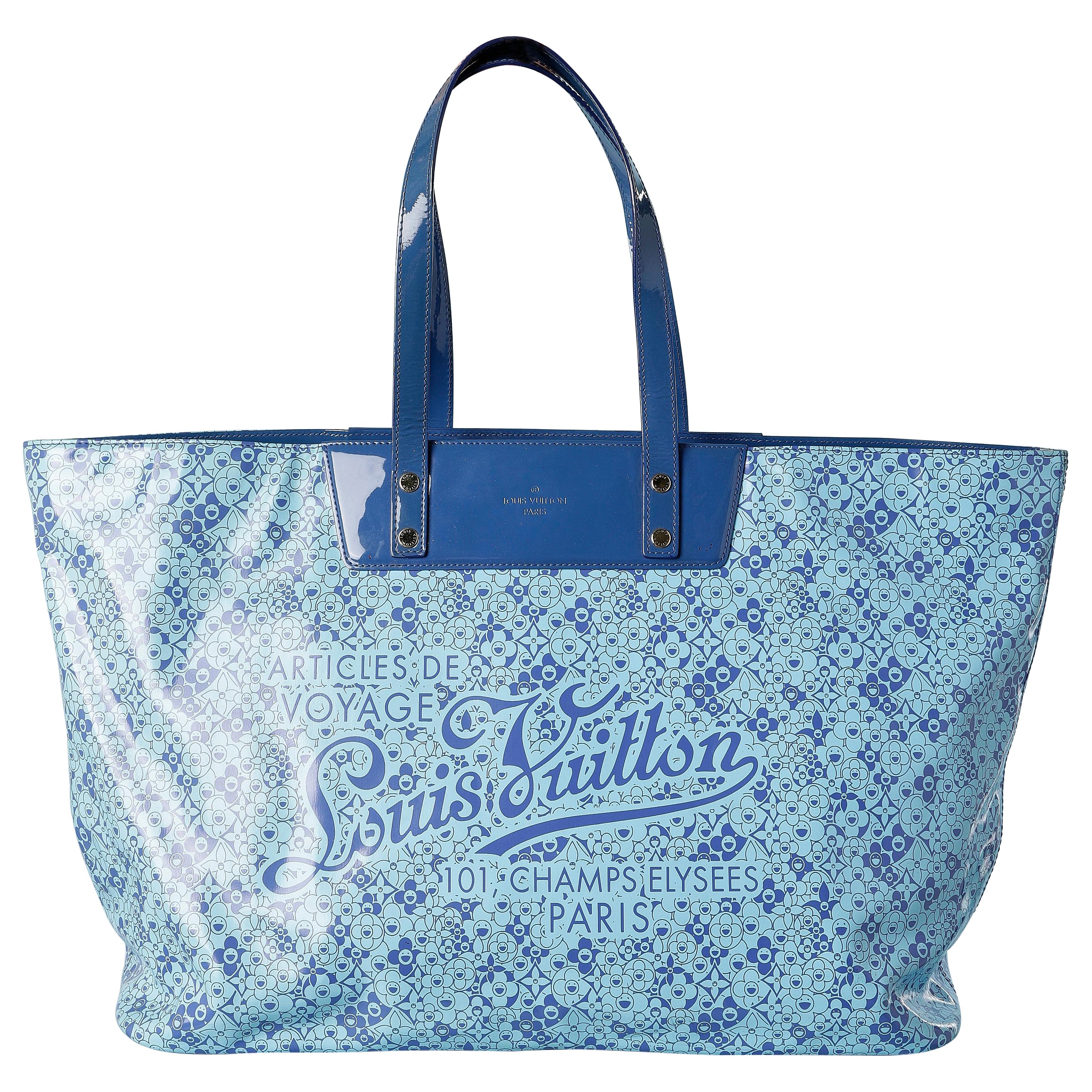 Blue shopping bag "Cosmic Blue "  Louis Vuitton & Murakami Limited Edition 