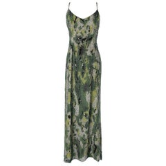 Langes perlenbesetztes Abendkleid mit Stickerei Krizia