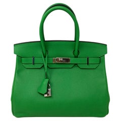 Hermes Birkin 30 Tasche aus Bambus 