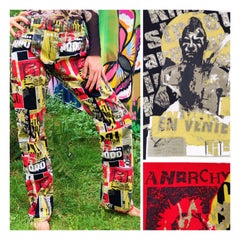 Jean Paul Gaultier Jeans Vintage Anarchy Fight Racism Punk 90s Trousers Pants