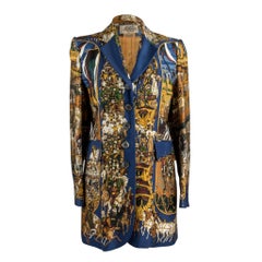 Hermès - Veste vintage Grand Cortege A Moscou imprimée écharpe en soie, taille 38/6