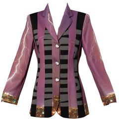 Iconic Moschino Vintage 1990s "Energy" + "Motion" Lighting Blazer Jacket 3