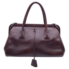 Prada Braune Doctor Bag Satchel Bag Handtasche aus Leder