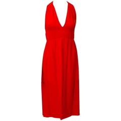 Malcolm Starr Red Halter Dress 6