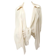 Camicetta con cravatta in seta Guy Paulin Couture anni '80