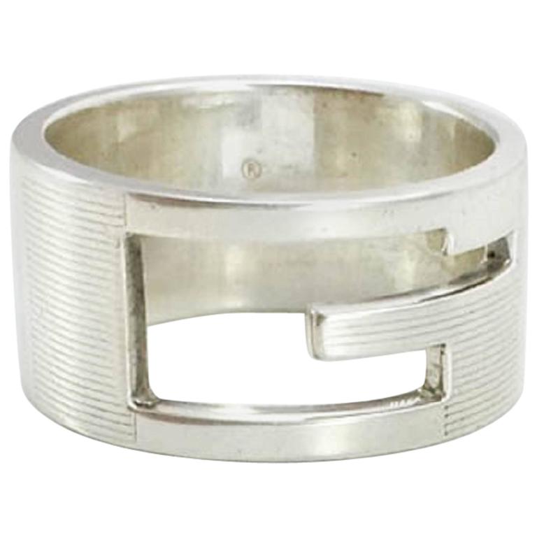 Gucci Silver Men's Ring For Sale at 1stdibs