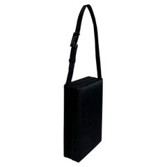 Retro S/S 1998 Gucci by Tom Ford G Buckle Black Satin Box Mini Bag