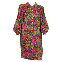  1990s YSL Yves Saint Laurent Multicoloured Dress 