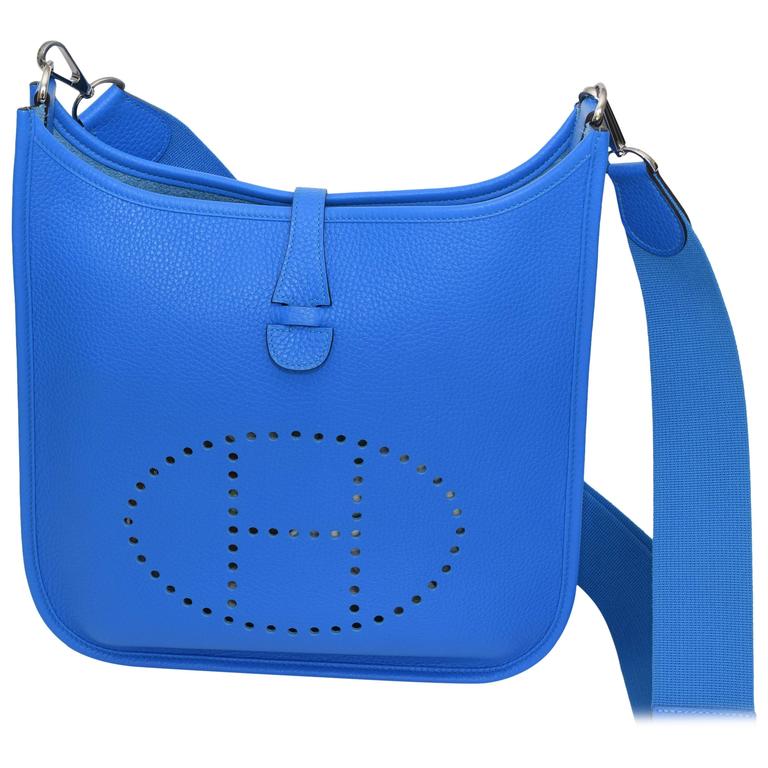 blue hermes crossbody bag