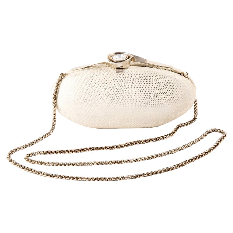 Rodo Cocktail Ivory Clutch For Sale
