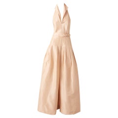 John Anthony Muschelrosa Neckholder-Abendkleid